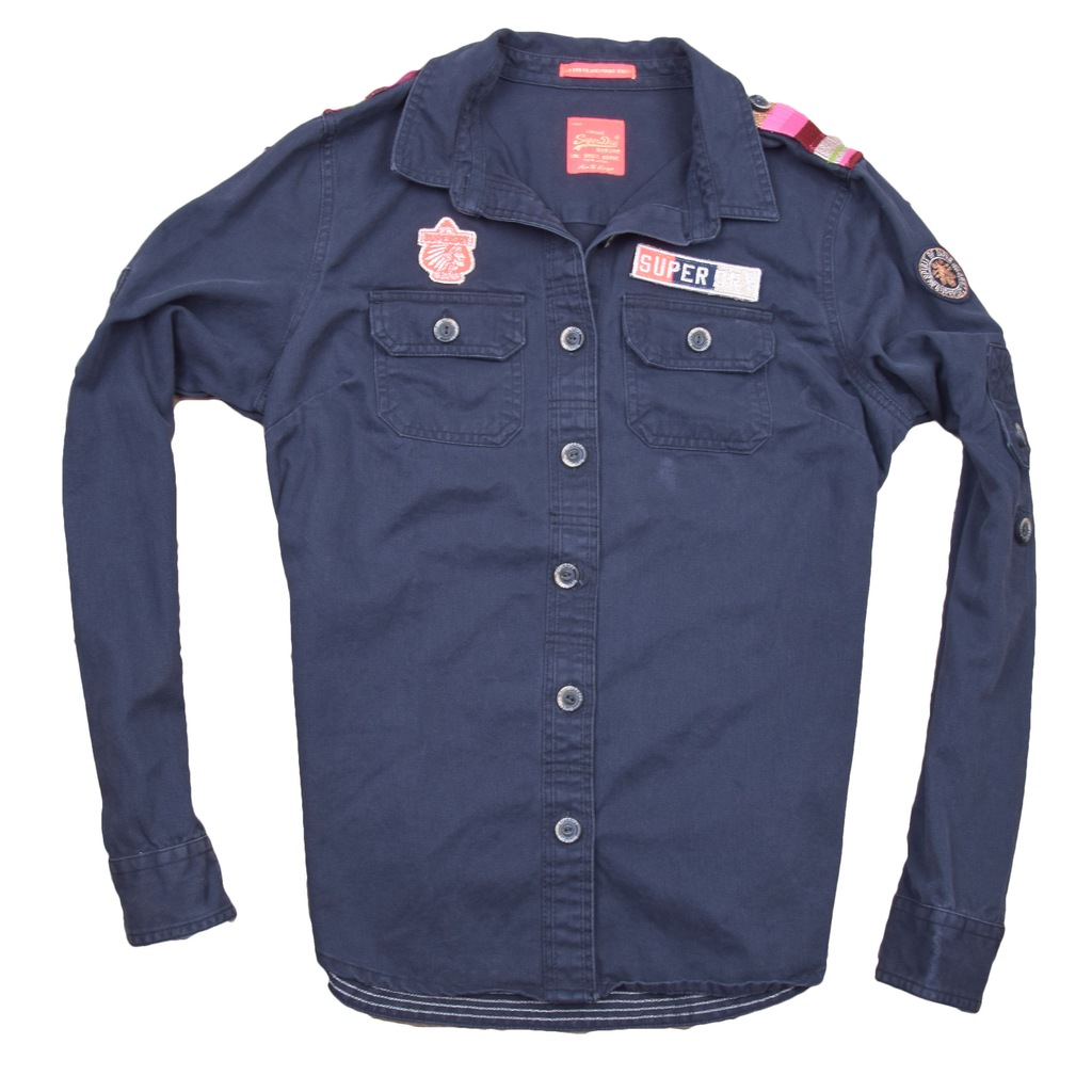 Superdry KOSZULA WOMEN VINTAGE MILITARY PAG Logo L