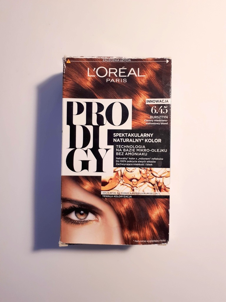 farba do włosów l'oreal prodigy bursztyn 6.45