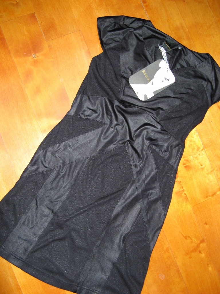 SYLWESTROWA czarna brokatowa sukienka *XS-S + buty