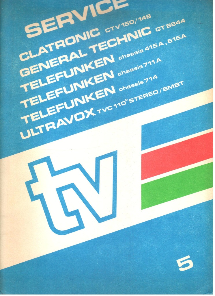 Service TV 5 color schematy do telewizorów