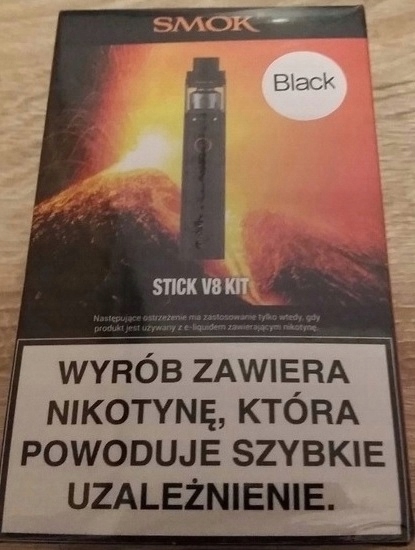 Nowy SMOK Stick v8 Kit Czarny E-Papieros