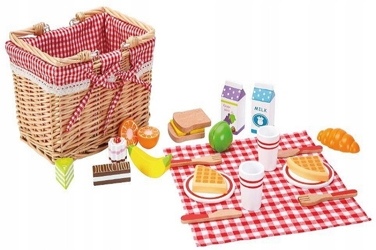 Koszyk piknikowy z wyposażeniem kosz dla dziecka