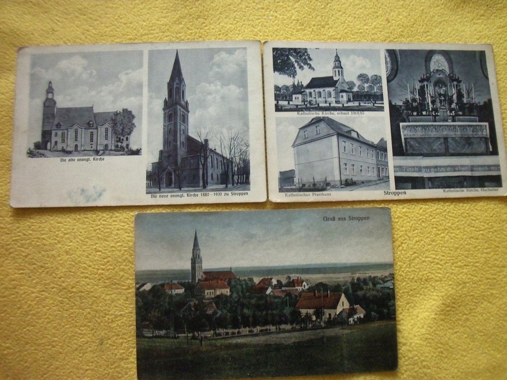 PRZEDWOJENNE POCZTÓWKI STROPPEN STRUPINA PRUSICE