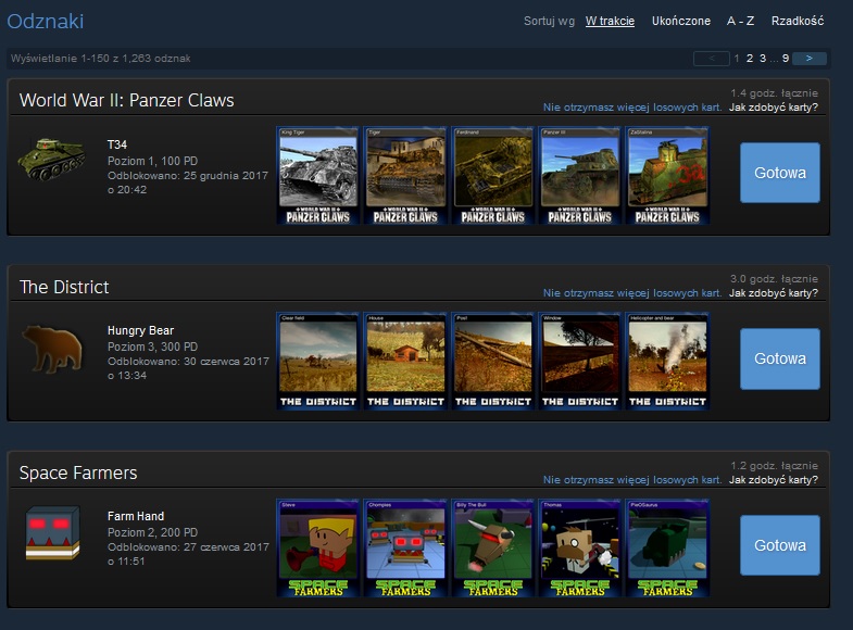 10 Odznaki STEAM Karty kolekcjonerskie Pakiet Gry