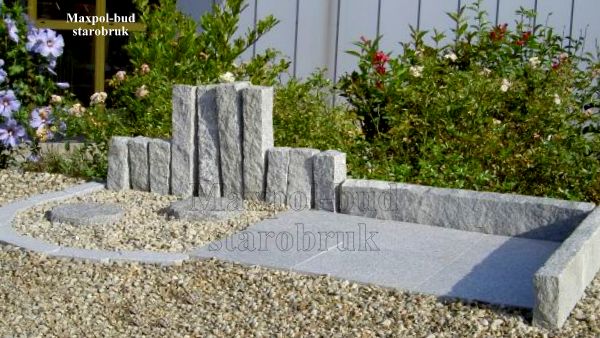 Oporniki granitowe obrzeża ogrodzenia Zambrów