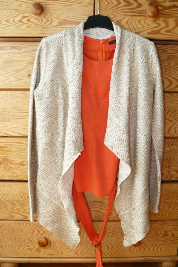 Modny sweter narzutka +Bluzka Mohito 34 /XS