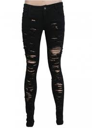 Spodnie dziury punk rave visual kei goth rock emo