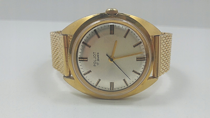 ZEGAREK POLJOT 17 JEWELS POZŁACANY