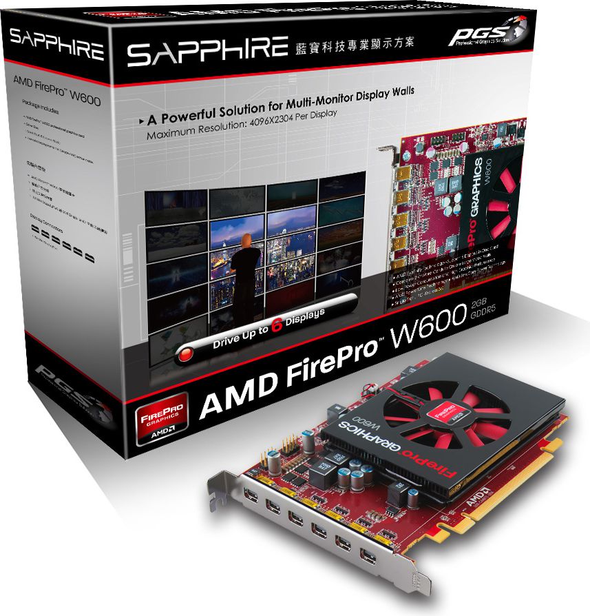 Sapphire AMD W600 FirePro 2GB 128bit Unikat 6xDP