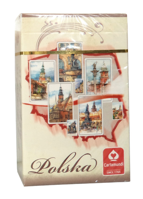 Karty do gry 55szt. z widokami z polskich miast