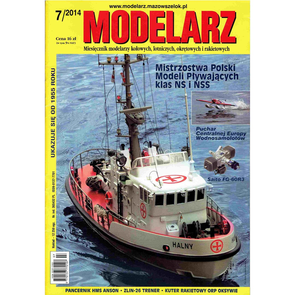 Modelarz 7/2014 - pancernik Anson, ORP Oksywie