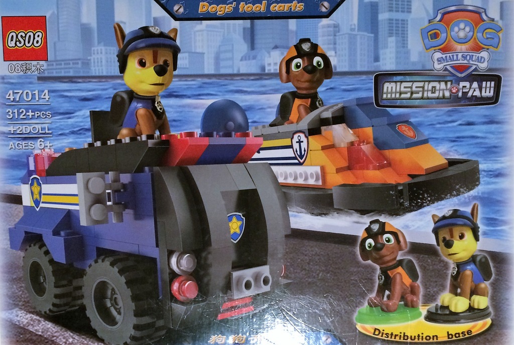 PSI PATROL KLOCKI CHASE I ZUMA 312 ele DUŻE PUDŁO!