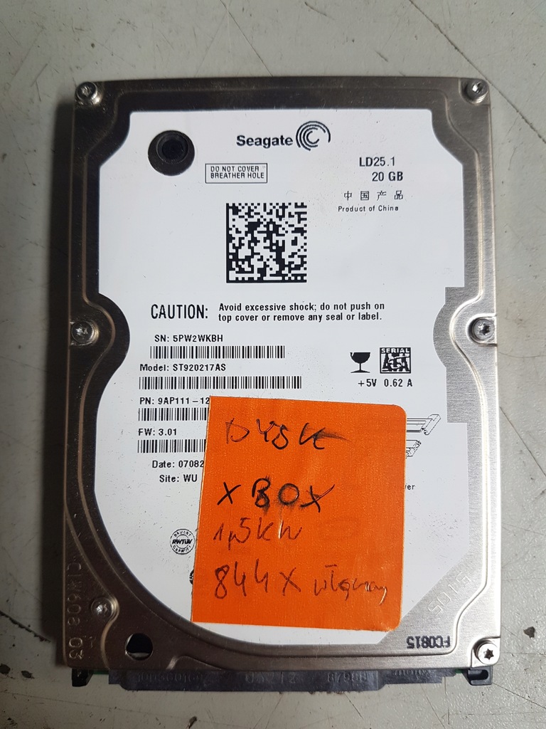 HDD XBOX 2,5&quot; 20GB Seagate LD25.1 BCM