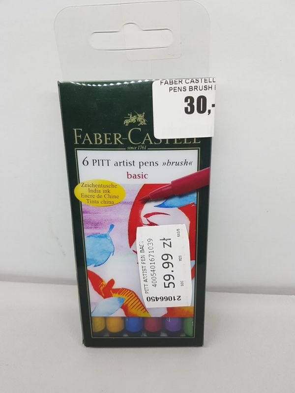 FABER CASTELL ARTIST PENS BRUSH BASIC MAZAKI 6SZT