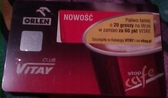 KARTA PUNKTOWA PRACOWNIKA ORLEN CLUB VITAY STACJI