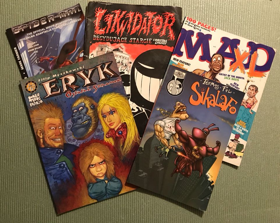Zestaw komiks, myszkowski likwidator sikalafo mad