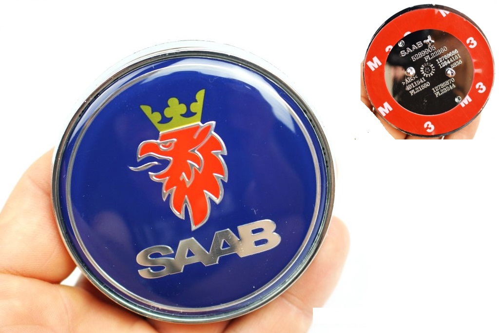 EMBLEMAT LOGO SAAB 68mm PRZÓD MASKA