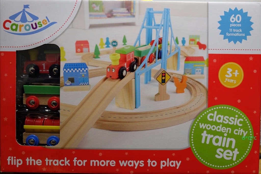 carousel 60 piece train set