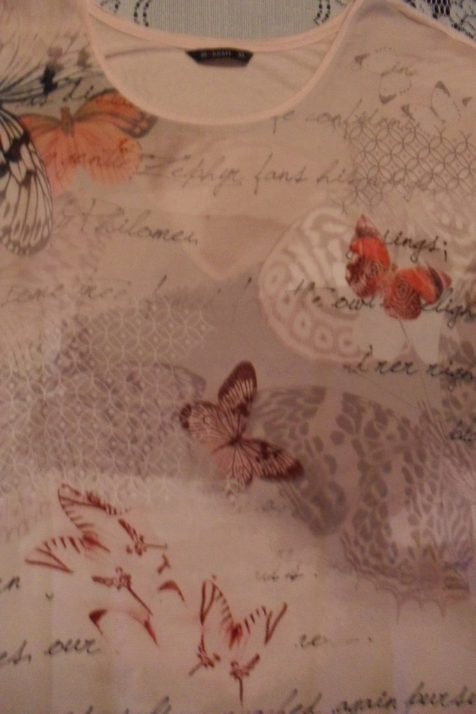 MONNARI śliczna bluzka w kolorowe motyle, r. XL