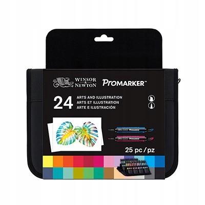 PROMARKER, PROMARKERY ZESTAW 24KOL.+1 ETUI ILLUSTR