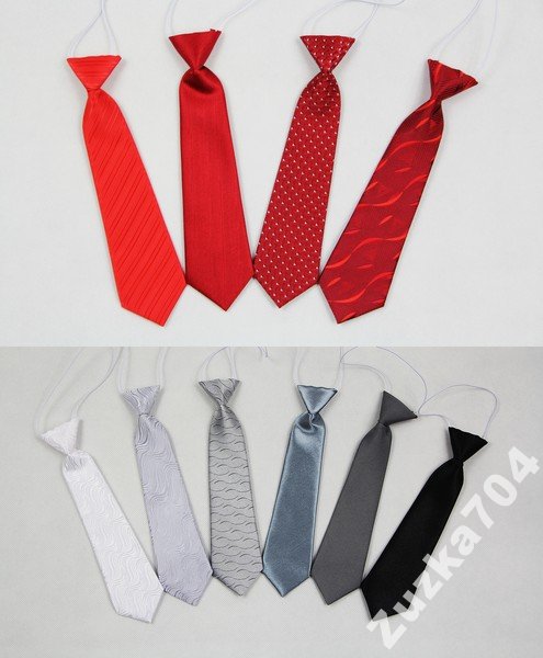 Zuzka704 Krawat 20 cm Kolory Czerwony Szary 0 4