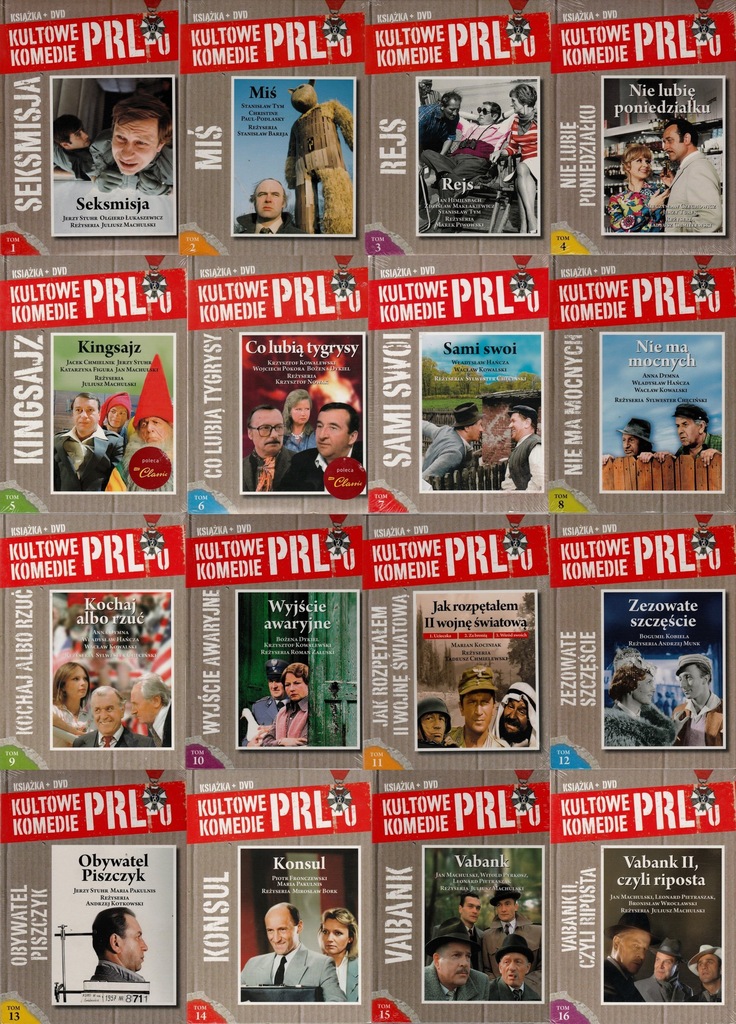 KULTOWE KOMEDIE PRL-U - /Komplet 16 Dvd/