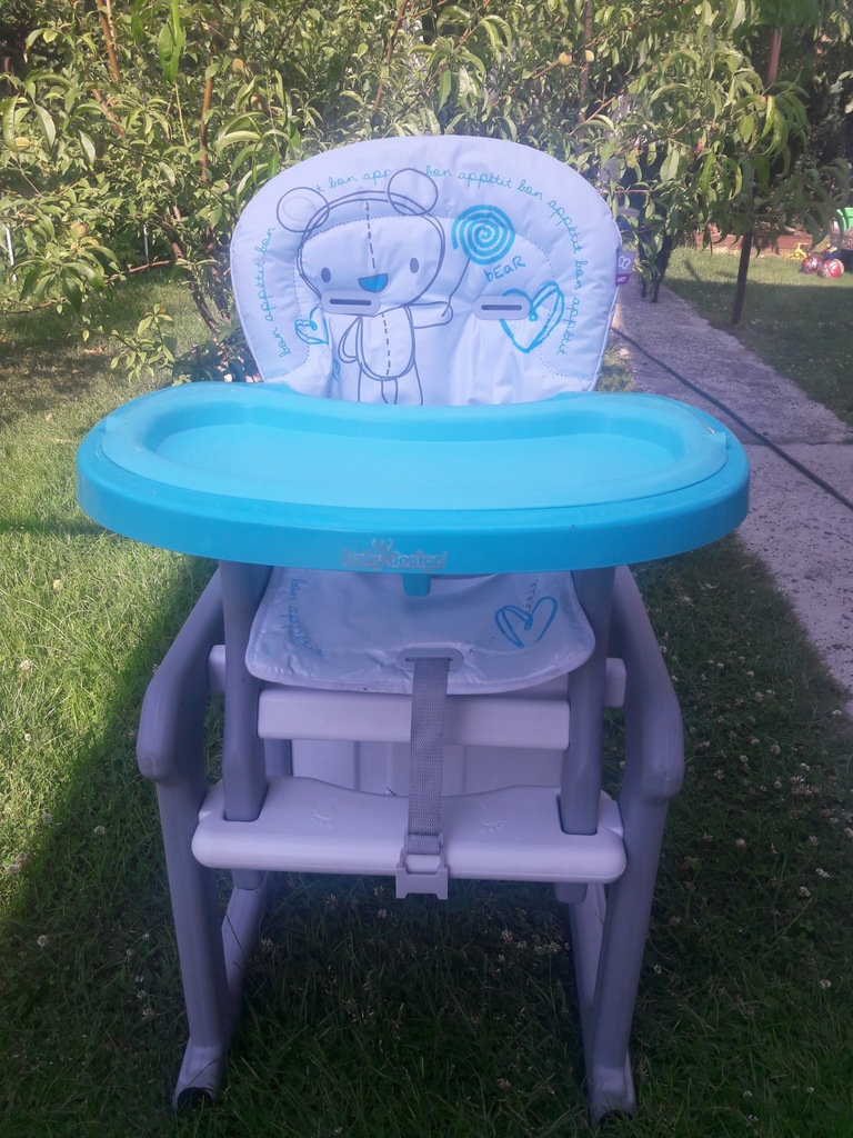 CANDY BABY DESIGN krzesełko, stolik 2w1 STAN BDB