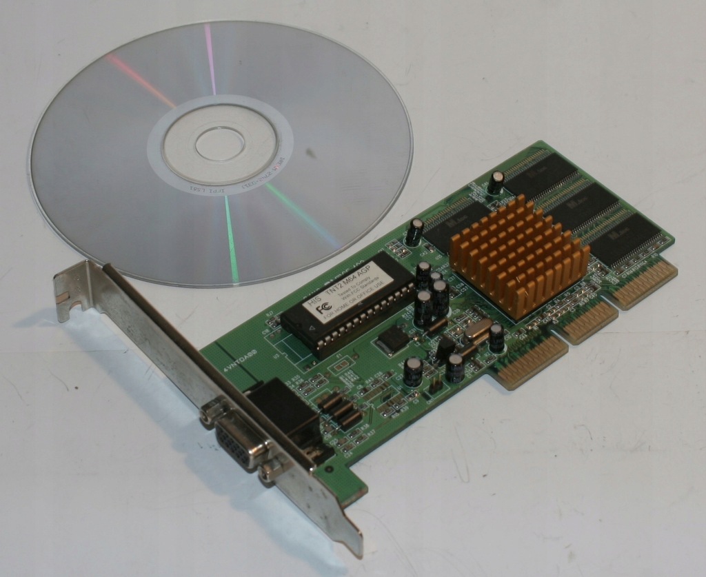 HIS VGA nVIDIA RIVA TNT2 M64 32MB AGP / RETRO PC /