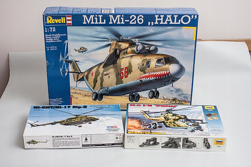 1:72 - Mi-26, Mi-24, Mi-8 Revell,Zvezda,Hobbyboss