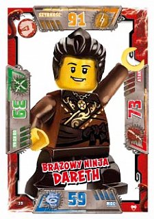 karty LEGO NINJAGO seria 2 Brązowy Ninja Dareth 39