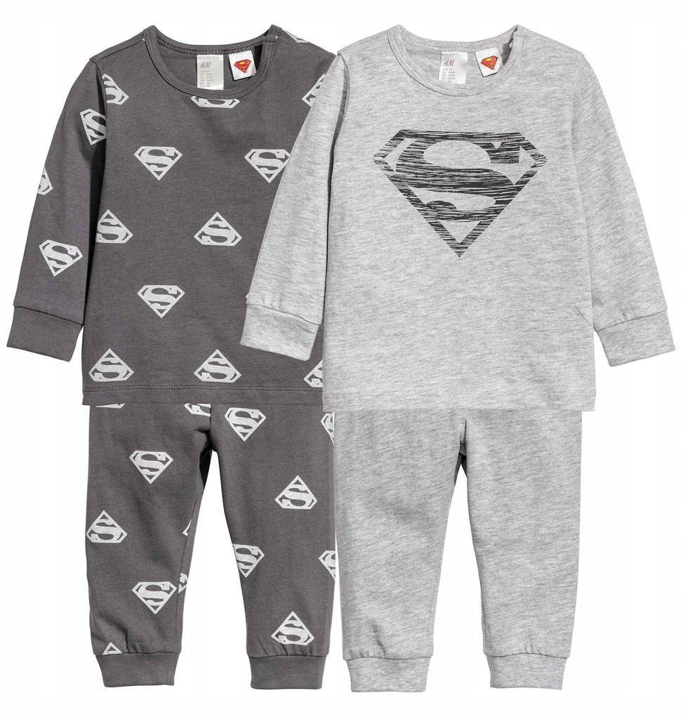 H&M KOMPLET 2 PAK PIŻAMEK SUPERMAN 56