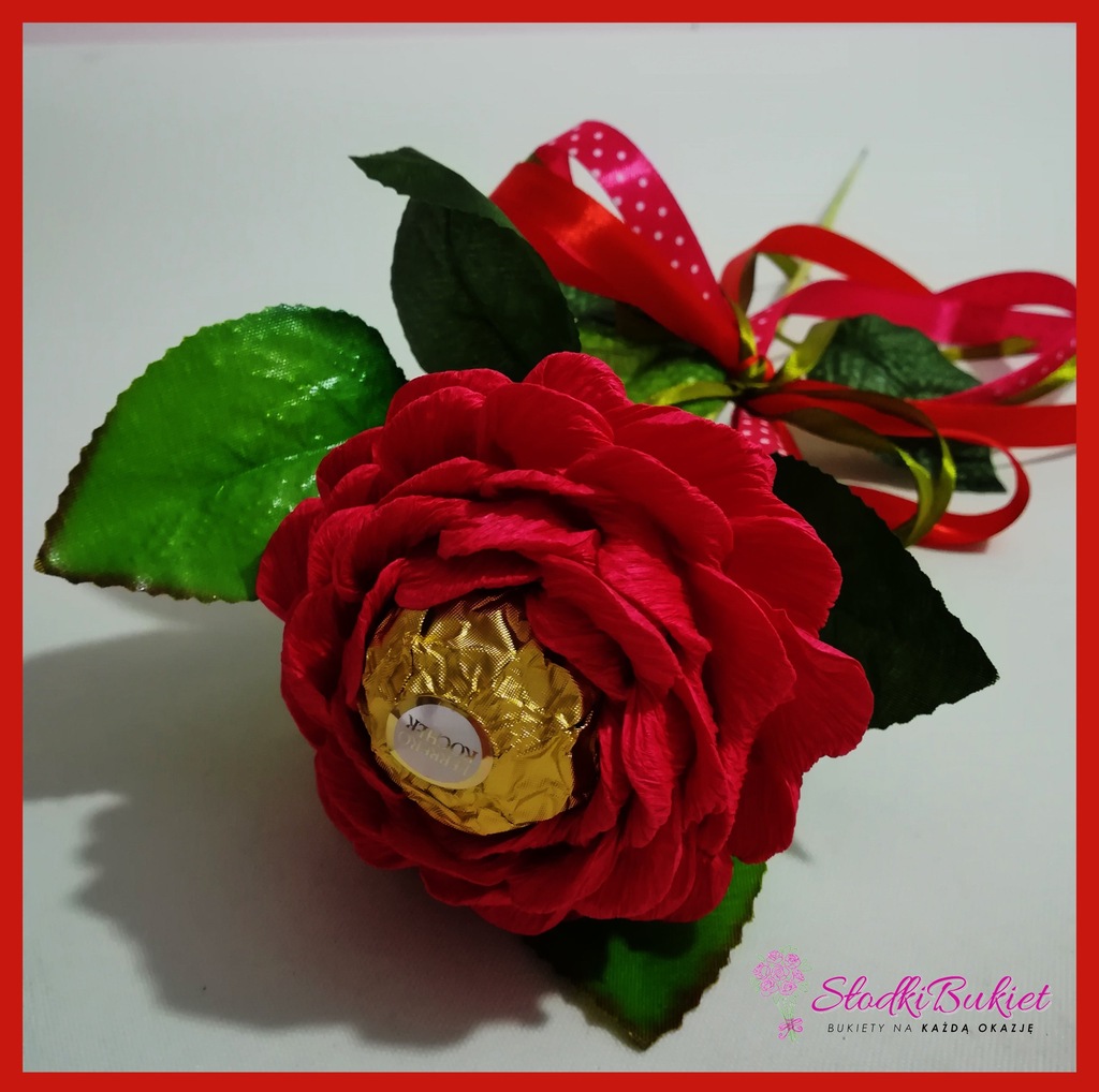 Róża z Pralinką *Ferrero Rocher * Rafaello * 50 cm