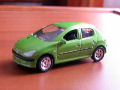 PEUGEOT 206 ZIELONY WELLY 1:60
