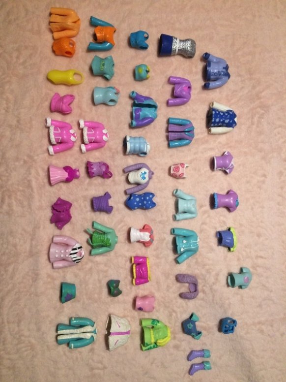 Ubranka Polly Pocket - duży zestaw