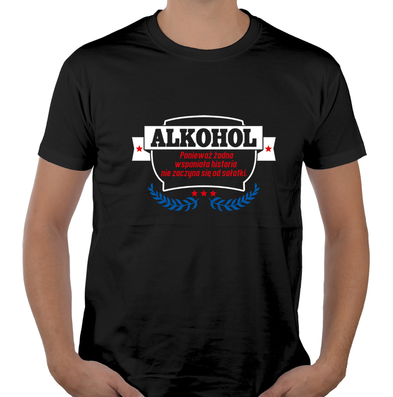 Alkohol, śmieszne koszulki, koszulki z napisami M