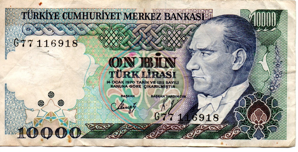 Turcja 10 000 Lirasi 1982 P-199c
