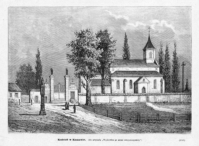 drzeworyt Kunów 1882 Kościół w Kunowie. [...]