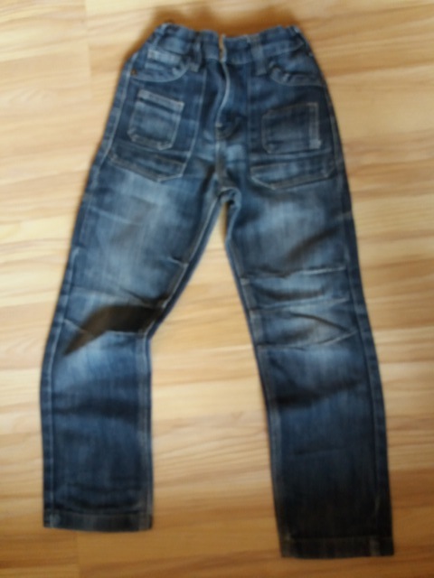 TU, spodnie jeansowe, regulacja w pasie, 134