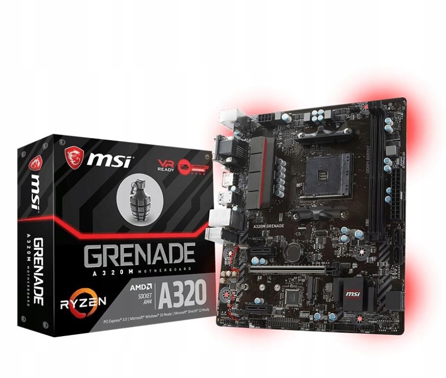 Płyta główna MSI A320M GRENADE DDR4 DIMM AM4 ATX
