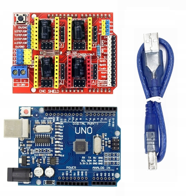Zestaw CNC shield Arduino UNO sterownik grbl