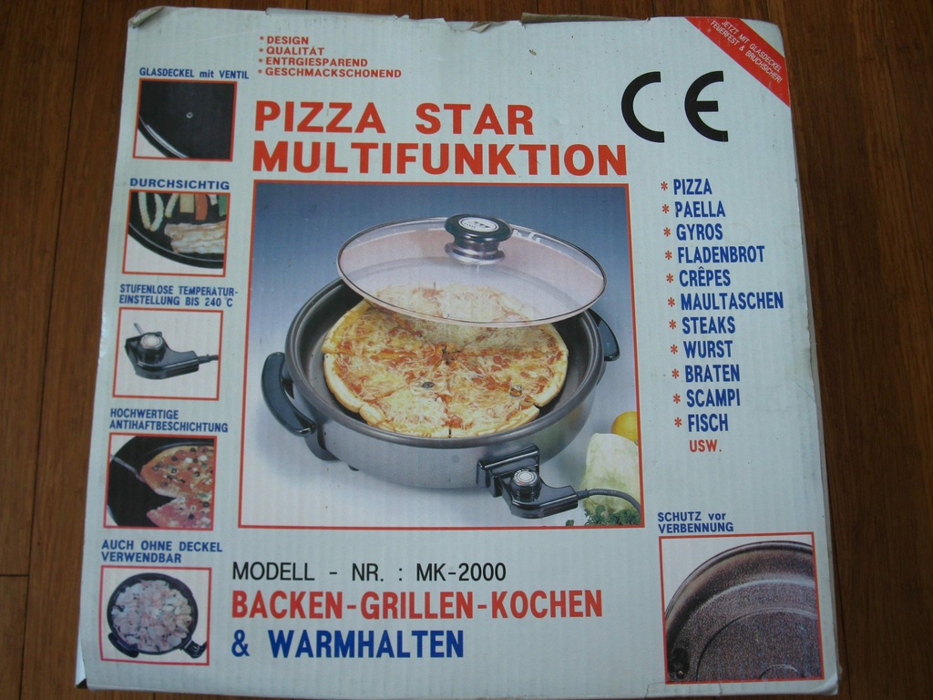 ELEKTRYCZNA PATELNIA DO PIZZY PIZZA STAR MK2000