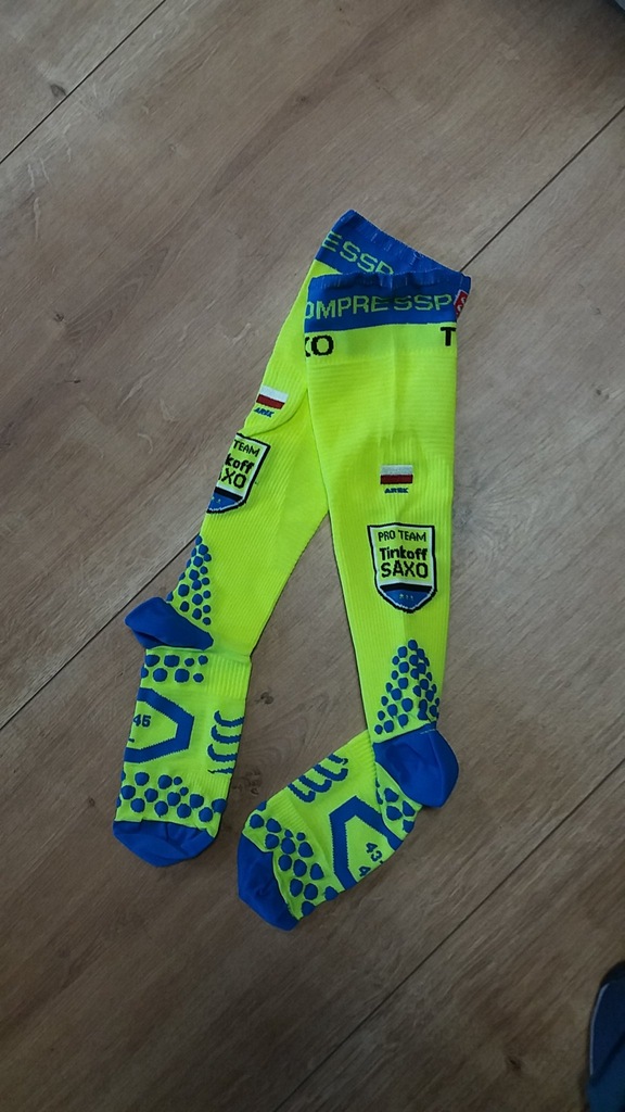 Skarpety Compressport 43-45 4L Tinkoff Saxo nowe