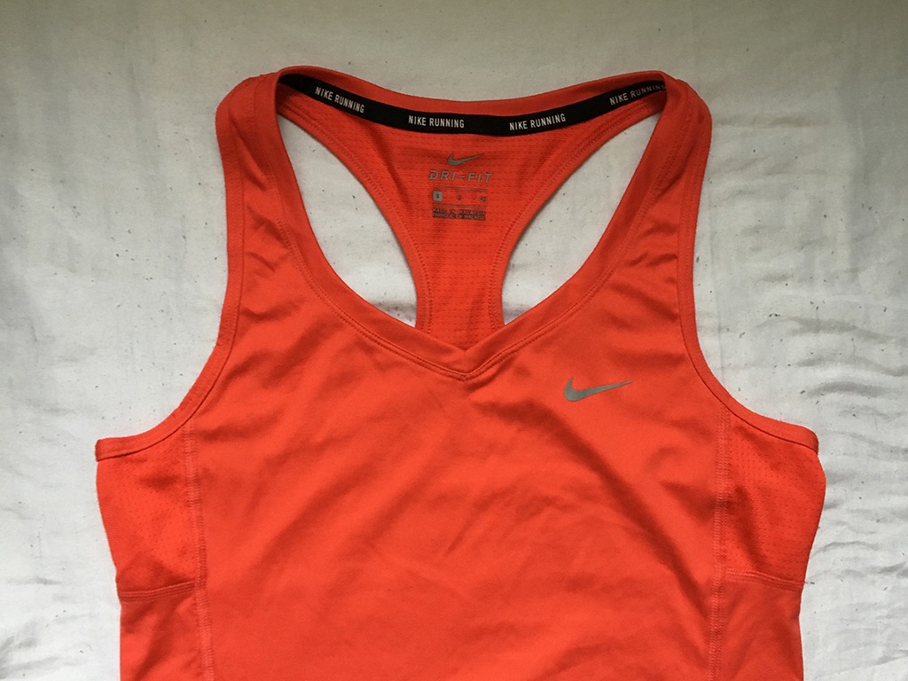 Nike Pomarańczowa koszulka top do biegania roz S