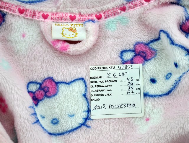  BHS  szlafrok HELLO  KITTY  r 5 6 lat UF253 7125000550 