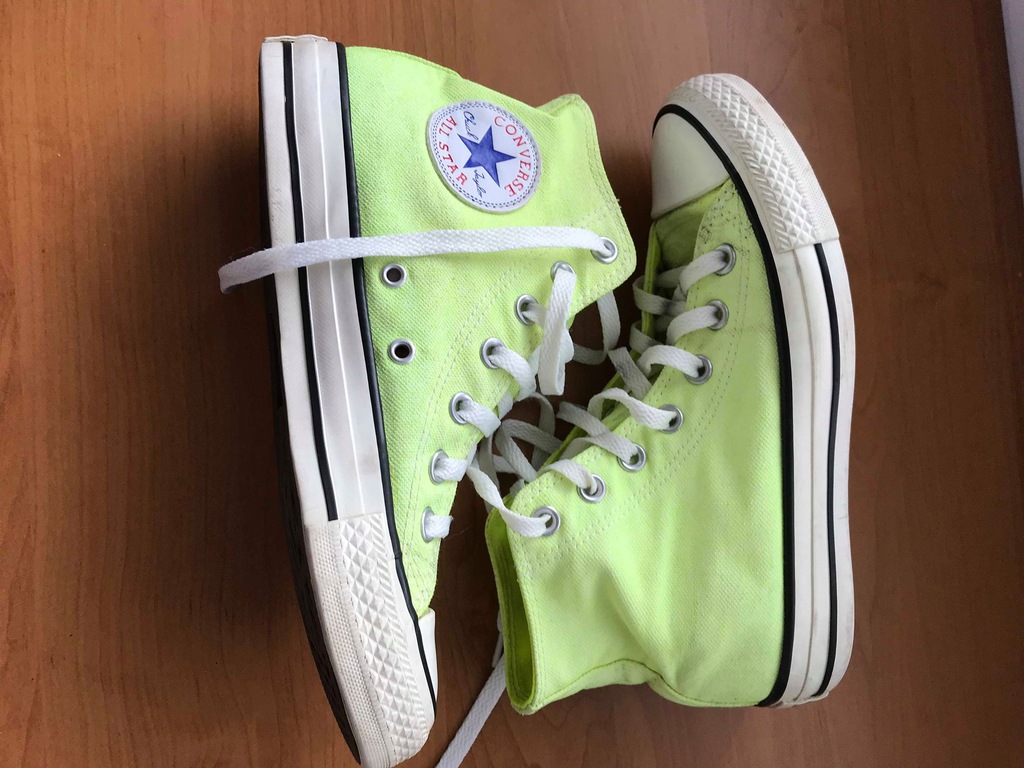 Converse Neon Yellow wysokie rozm. 37 damskie