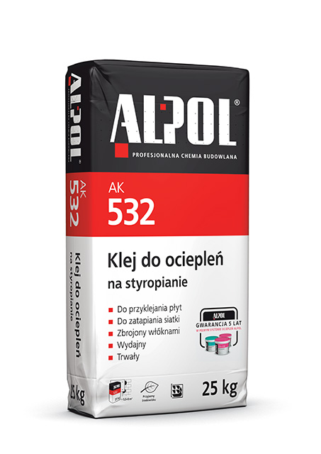 Klej do ociepleń na styropianie ALPOL AK 532