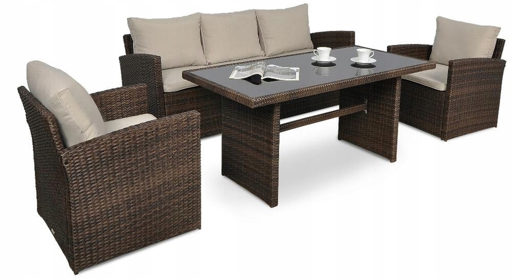 Meble Ogrodowe Zestaw Technorattan Stelvio Brown