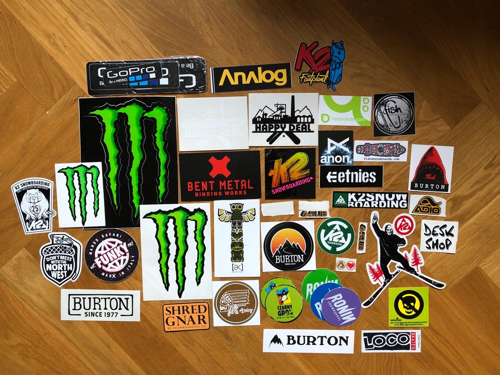 Wlepy Naklejki Snowboard Deskorolka K2 Burton Anon