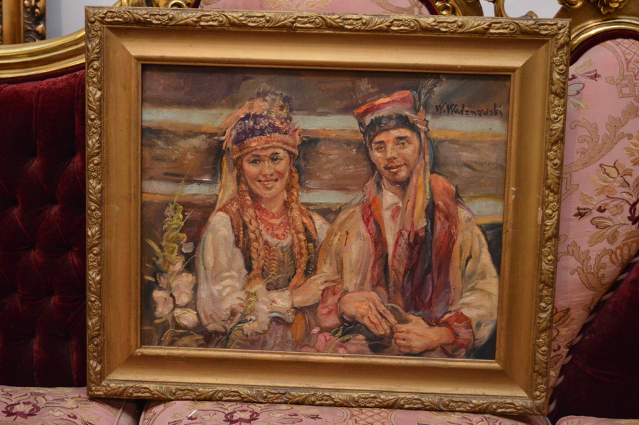 W. WODZINOWSKI - RODZINA KRAKOWIAKÓW - STARY OBRAZ