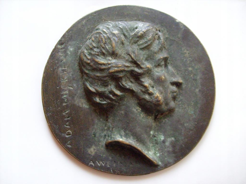Duży Medal A. Mickiewicz Odlew 123 mm